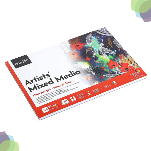BRUSTRO Artists' Mixed Media Glued Pads 250 GSM Artists Mixed Media Glued Pad 250 GSM