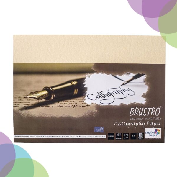 BRUSTRO Calligraphy Papers 175 GSM Brustro Calligraphy Papers 175 GSM A3 Pack of 12 Sheets