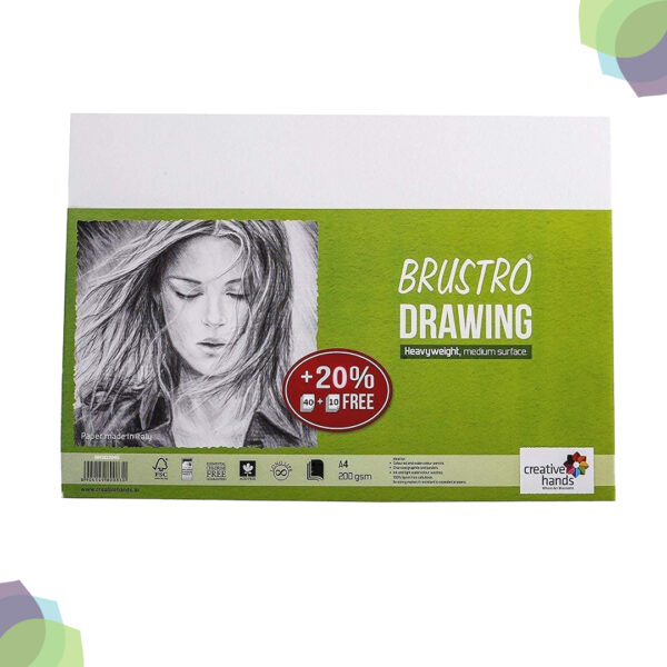 BRUSTRO Drawing Paper 200 GSM Packets Drawing Papers 200 GSM A4