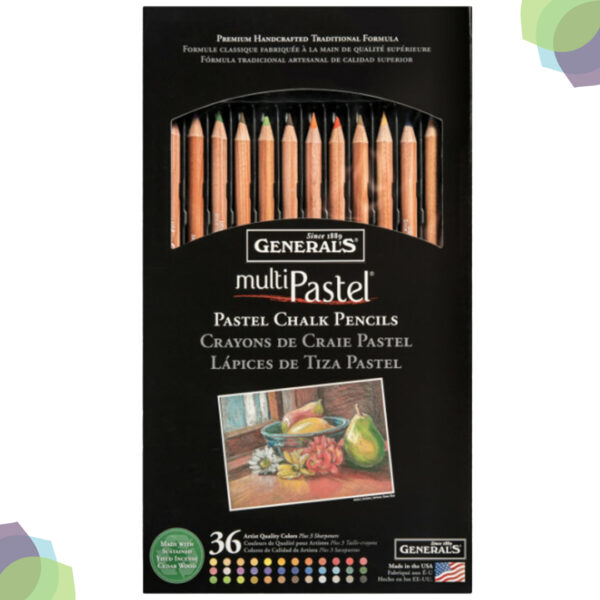 General Multi-Pastel Chalk Pencils Sets Generals MultiPastel Chalk Pencils 36