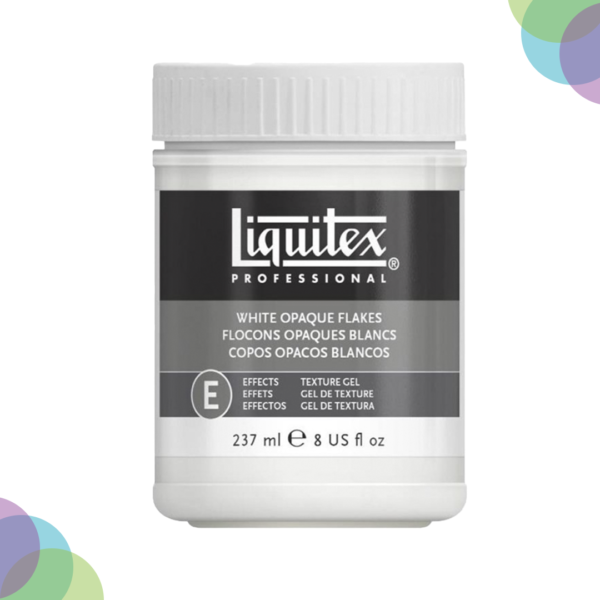 Liquitex White Opaque Flakes Liquitex Texture Gel Medium White Opaque Flakes 237Ml