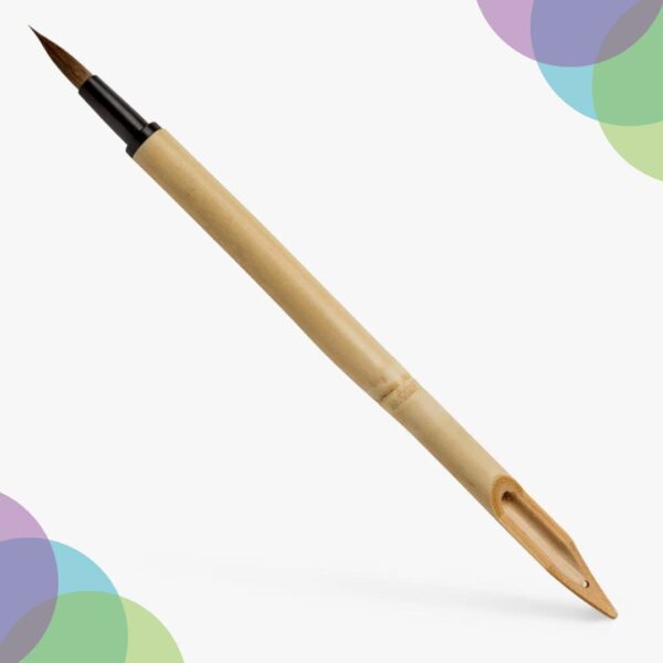Keep Smiling Bamboo Pen With Brush HS Bamboo Calligraphy Pen With Bursh