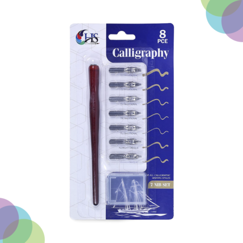 Cart HS Calligraphy Dip Pen Set With 7 Nibs