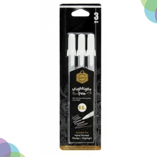 Keep Smiling Gel Pen White Set of 3 Keep Smiling Gel Pen White Set of 3