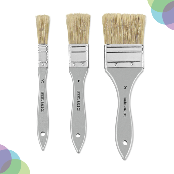 Liquitex Basics Brush Natural Hair Set Of 3 Liquitex Basics 3699368 hog bristle brush set