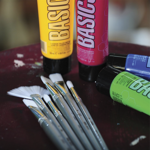 Liquitex Basics Brush Set of 4 Long Handle Liquitex Basics Paint Brush 4 Pack1