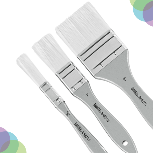 Liquitex Basics Brush Synthetic Hair Set of 3 Liquitex Basics Synthetic Acrylic Brushes Pack of 31
