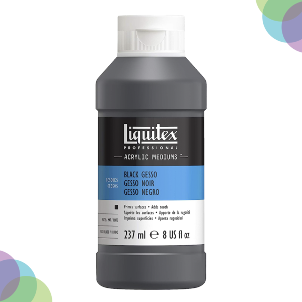 Liquitex Black Gesso 237 ML Liquitex Professional Black Gesso Surface Prep Medium Bottle