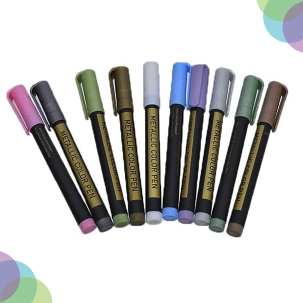 Keep Smiling Metallic Color Pen Set 10 Metallic Color Pen Set Of 10 1