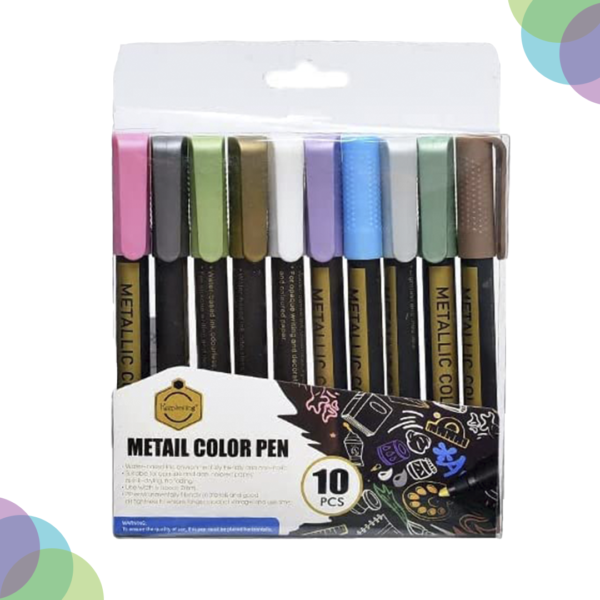 Keep Smiling Metallic Color Pen Set 10 Metallic Color Pen Set Of 10