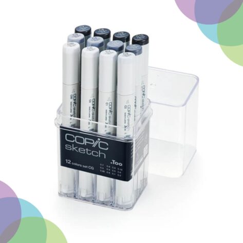 Cart Copic Sketch Marker 12 Set Cool Gray