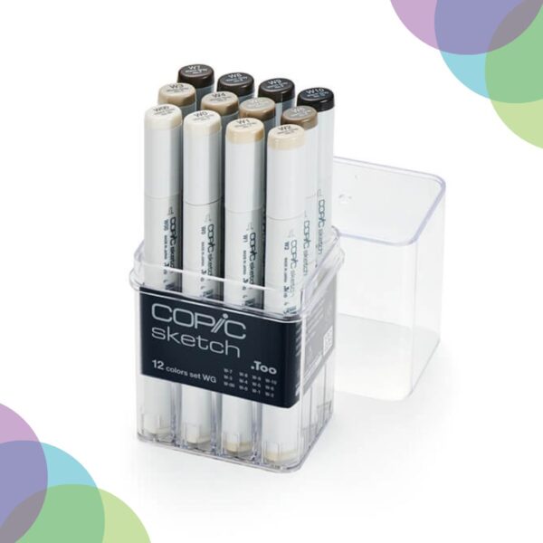 Copic Sketch Marker 12 Set Warm Gray Copic Sketch Marker 12 Set Warm Gray