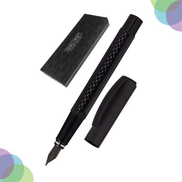 Online Fountain Pen Vision Carbon Design Black Medium 36011 Online Fountain Pen Vision Carbon Design Black Medium