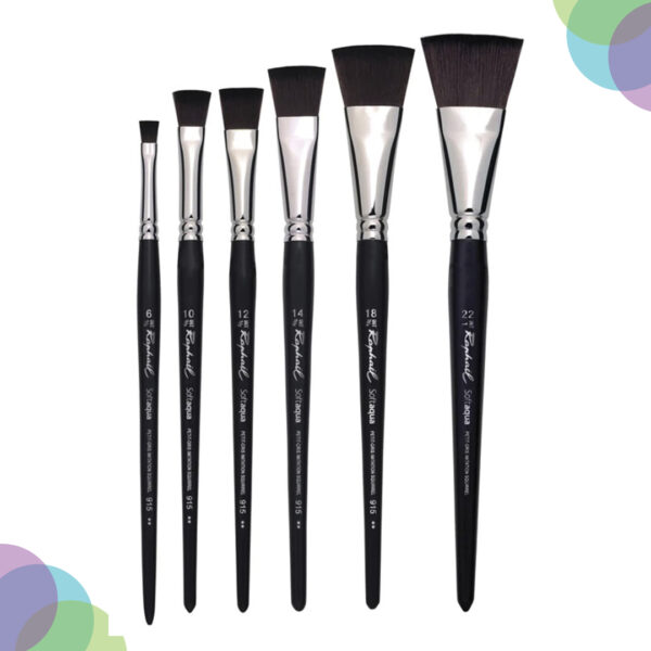 RAPHAEL Softaqua Watercolour Flat Brush Sr. 915 RAPHAEL Softaqua Watercolour Flat Brushes Sr. 915