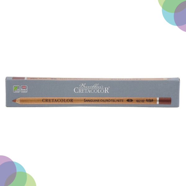 CRETACOLOR Artists' Sanguine Oil Pencils Medium (Pack of 3 Pencils) CRETACOLOR Artists Sanguine Oil Pencils Medium