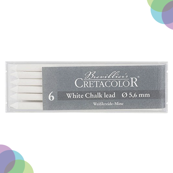 CRETACOLOR Artists' White Pastel Dry Lead Medium (Set of 6)