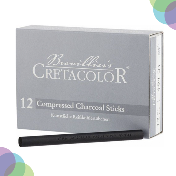 CRETACOLOR Compressed Charcoal Sticks Soft Set of 12 CRETACOLOR Compressed Charcoal Sticks Soft Set of 12