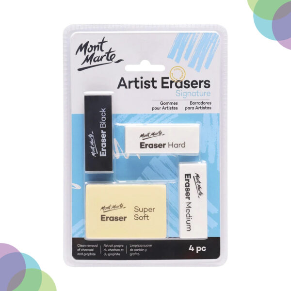 Mont Marte Artists Eraser Pack Set of 4 Mont Marte Artists Eraser Pack Set of 4