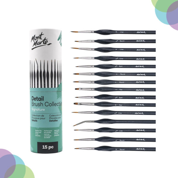 Mont Marte Detail Brush Collection 15Pc Mont Marte Detail Brush Collection 15Pc