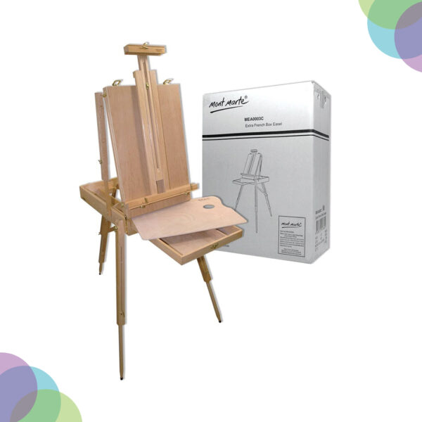 Mont Marte French Box Easel Extra Large Beech Mont Marte French Box Easel Extra Large Beech