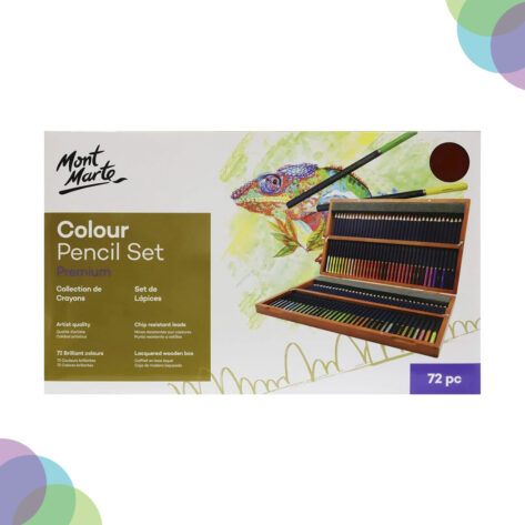 Cart Mont Marte Premium Colour Pencil Box Set 72 Wooden