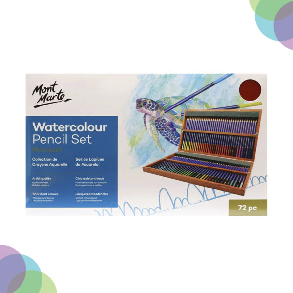 Mont Marte Premium Watercolour Pencil Box Set Of 72 Wooden Mont Marte Premium Watercolour Pencil Box Set Of 72 Wooden