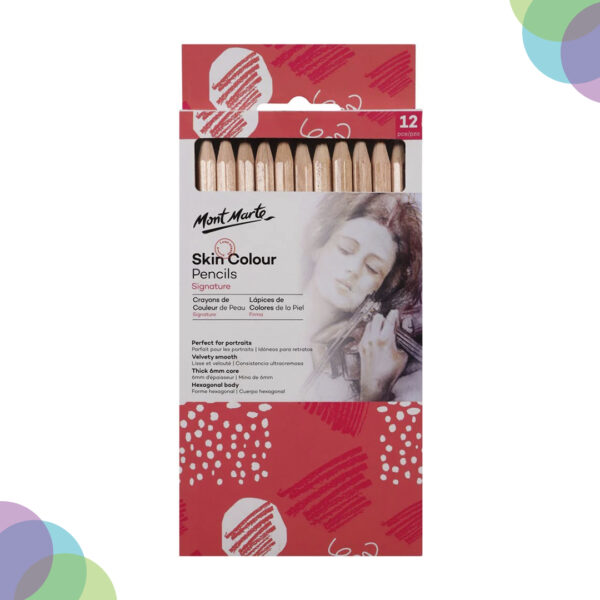 Mont Marte Skin Colour Pencil Set Of 12 Mont Marte Skin Colour Pencil Set Of 12