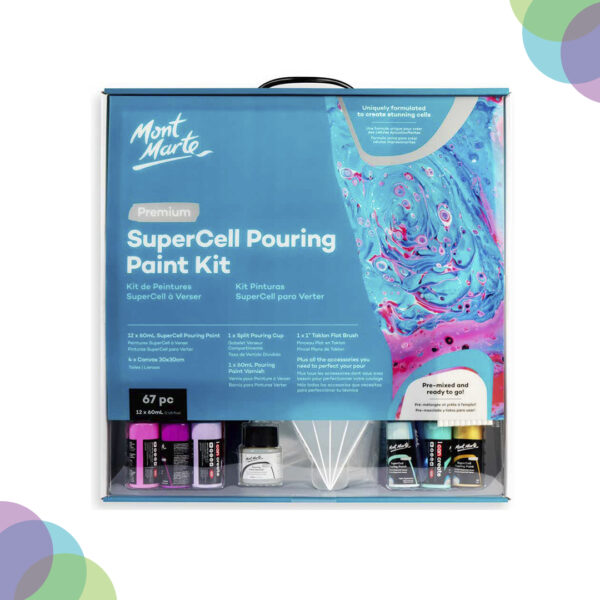 Mont Marte SuperCell Pouring Paint Kit 67