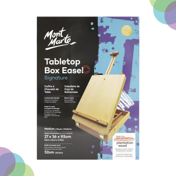 Mont Marte Tabletop Box Easel Med - Beech Mont Marte Tabletop Box Easel Med Beech