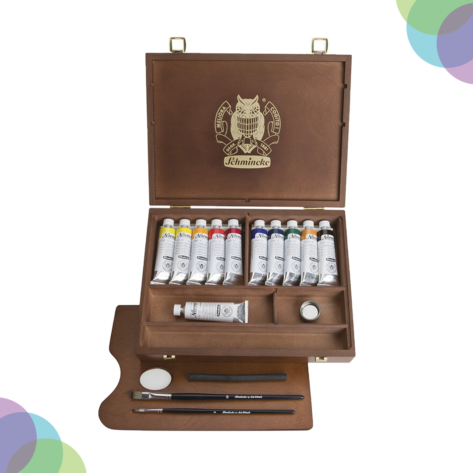 Cart Schmincke Norma Professional Oil Colour Wooden Box 11 X 35 Ml With Accessories