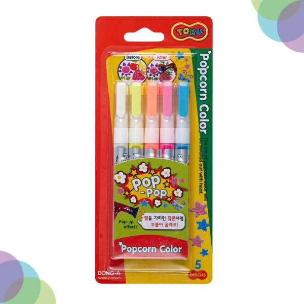 Dong-A Toru Popcorn Colour Crayons Set Of 5 Dong A Popcorn Colour Crayons Set Of 12