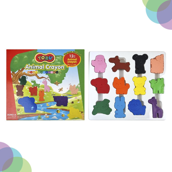 Dong-A Toru Animal Colour Crayons Set Of 12 Dong A Toru Animal Colour Crayons Set Of 12