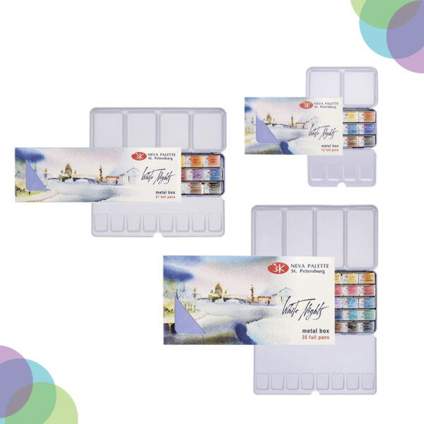 White Nights Artists' Watercolours Set Metal Sets