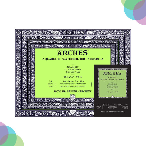 Arches Watercolour Pads Cold Press Pad 185Gsm Arches Watercolour Pads Cold Press Pad 185Gsm
