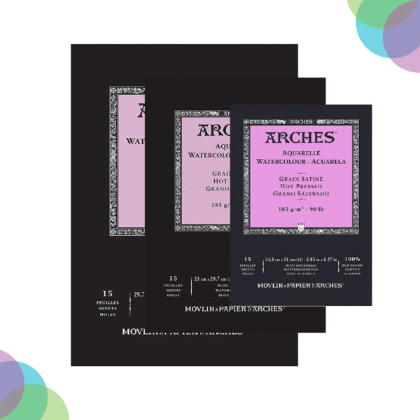 Arches Watercolour Pads Hot Press Pad 185Gsm Arches Watercolour Pads Hot Press Pad 185Gsm