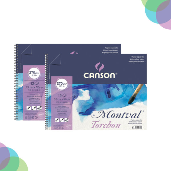 Canson Montval Spiral Bound On Short Side Snowy Grain Pads Canson Montval Spiral Bound On Short Side Snowy Grain Pads