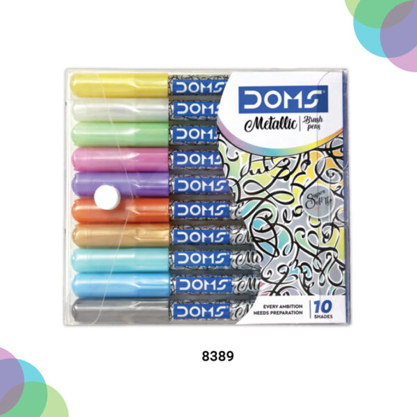 DOMS Metallic Brush Pen Set Of 10 DOMS Metallic Brush Pen Set Of 10