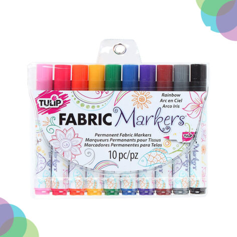 Cart Tulip Fabric Markers Brush Tip Rainbow Set Of 10 31648