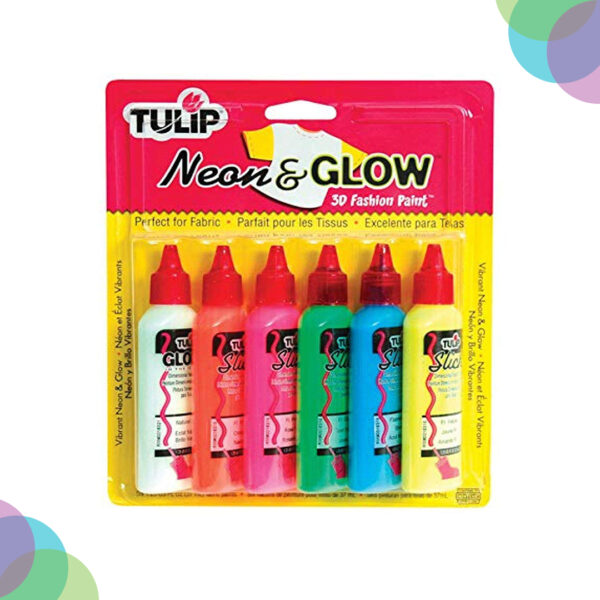 Tulip Fabric Paint Neon & Glow Set Of 6 19674 Tulip Fabric Paint Neon Glow Set Of 6 19674