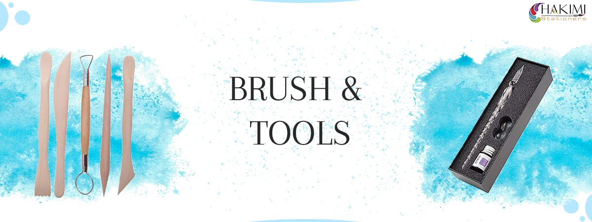 Art & Craft Material Suppliers brush tools banner