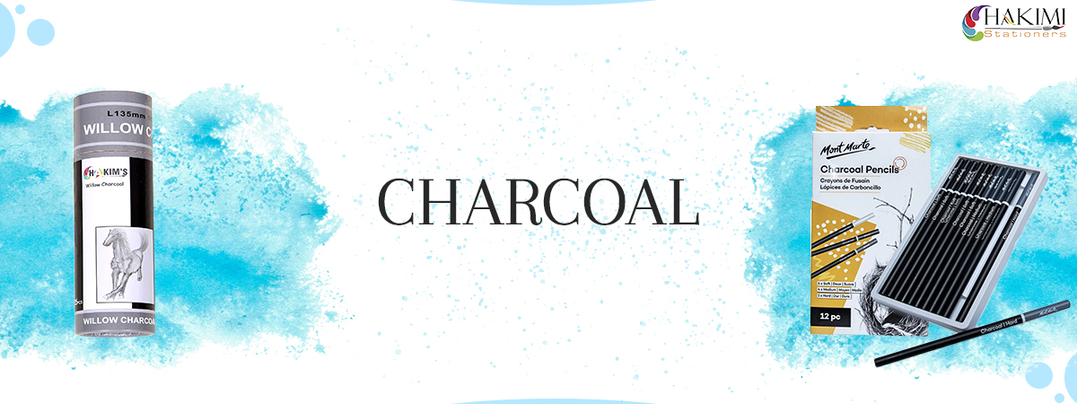 Art & Craft Material Suppliers charcoal banner