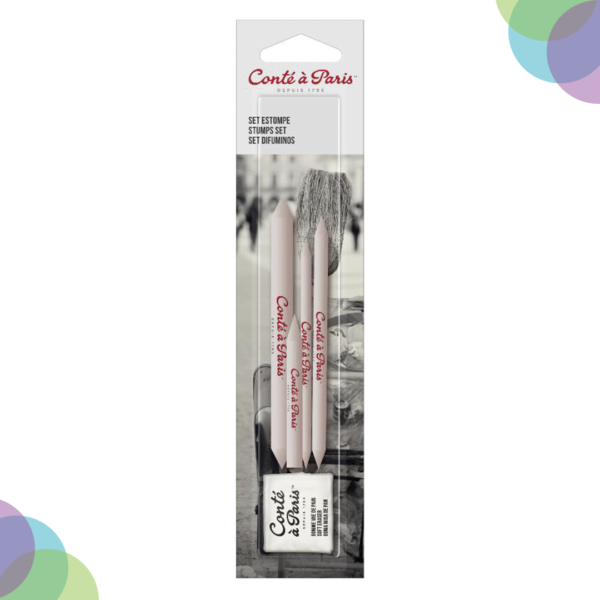 Conte A Paris Paper Stump & Kneedable Eraser Set