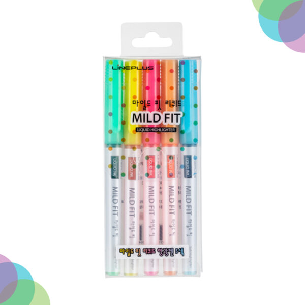 Lineplus Mild Fit Liquid Highlighter Set of 5 Lineplus Mild Fit Liquid Highlighter Set of 5