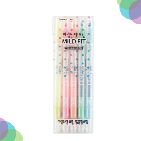 Lineplus Twin Colour Highlighter Set of 5 Lineplus Twin Colour Highlighter Set of 5