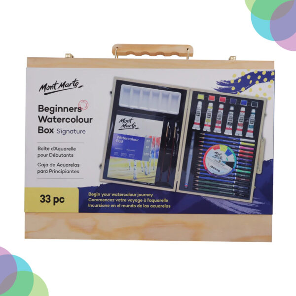 Mont Marte Beginners Watercolour Kit 33pc Mont Marte Beginners Watercolour Kit 33pc