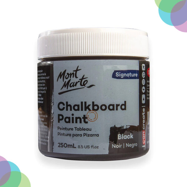 Mont Marte Chalkboard Paint 250ml - Black Mont Marte Chalkboard Paint 250ml Black