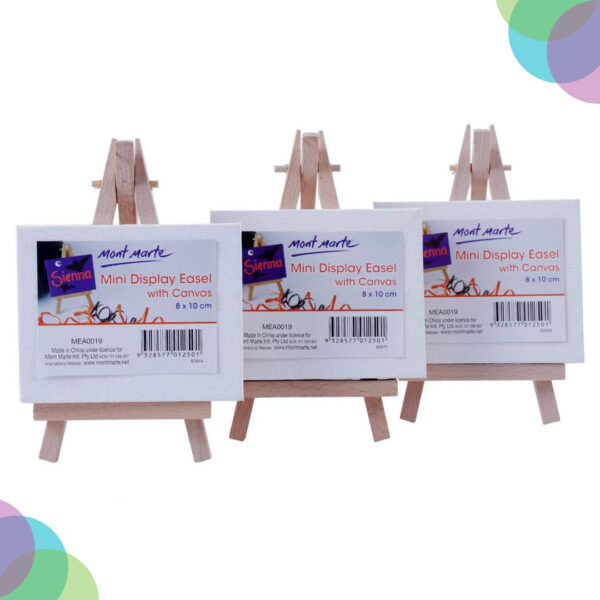 Mont Marte Mini Display Easels with Canvas Mont Marte Mini Display Easels with Canvas