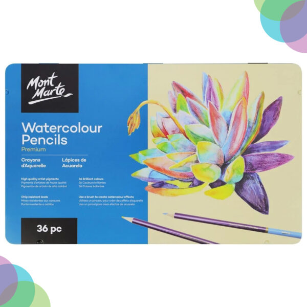 Mont Marte Premium Watercolour Colour Pencil Set of 12 Mont Marte Premium Watercolour Colour Pencil Set of 12