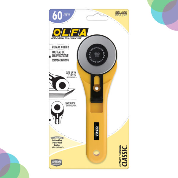 Olfa Rotary Cutter Straight Handle 60mm ( RTY-3/G) Olfa Rotary Cutter Straight Handle 60mm RTY 3G