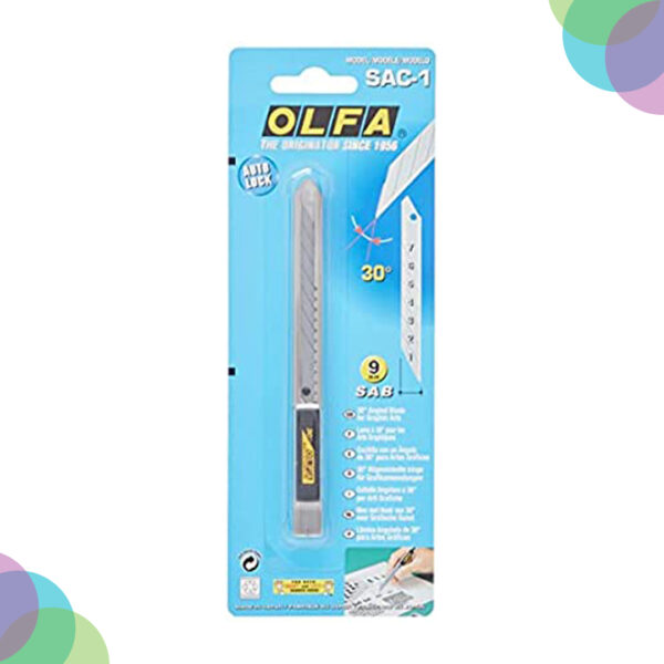 Olfa professional Stainless-Steel Graphics Knife with 30-Degree (SAC-1) Olfa professional Stainless Steel Graphics Knife with 30 Degree SAC 1